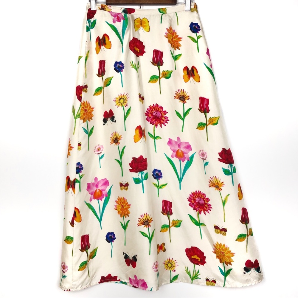 Tao collection 100% Silk Flower Skirt size 8